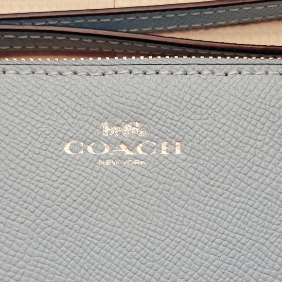 Coach Corner Zip Wristlet Blue - Picture 6 of 6